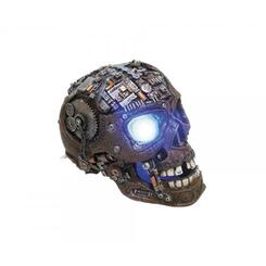 Nobby Cyborg Skull mit LED  20,8 x 13,7 x 15 cm