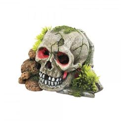 Nobby Skull mit Pflanzen mit LED  15,5 x 13,3 x 9,5 cm