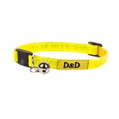 D&D: Katzenhalsband reflect mit Glöckchen gelb  18 - 30 cm