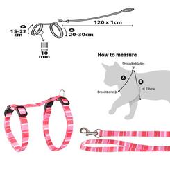 Flamingo Harness Leash for cats Alfry pink  1 Set