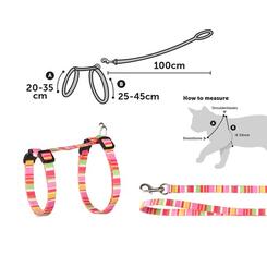 Flamingo Harness Leash for for cats Amira rot  1 Set