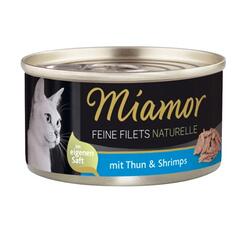 Miamor: Feine Filets naturelle mit Thun & Shrimps  80 g
