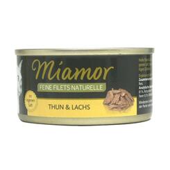 Miamor Feine Filets Naturelle Thun & Lachs, Nassfutter für Katzen 80g