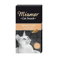 Spezialfutter für Katzen Miamor: Cat Snack Leberwurst - Cream  90 g
