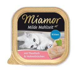 Spezialfutter für Katzen Miamor: Milde Mahlzeit Kitten mit Thunfisch & Huhnstückchen  100 g