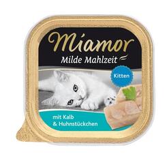 Spezialfutter für Katzen Miamor: Milde Mahlzeit Kitten mit Kalb & Huhnstückchen 100 g