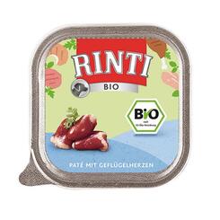 Rinti: Bio Geflügelherzen Nassfutter  150 g