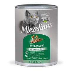 Trockenfutter Katze grau: Miezelinos Adult Sensitive/Hairball  400 g