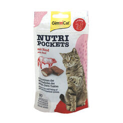 GimCat Nutri Pockets mit Rind 60g, für Katzen