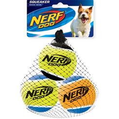 Nerf Dog Hundespielzeug Tennisbälle megastark 3er Pack 5,1cm