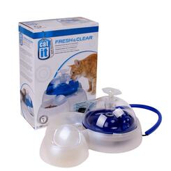 Cat it: Fresh & Clear Trinkbrunnen mit Futterschale  3 L