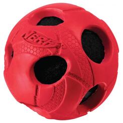 Nerf Dog Wrapped Squeak Bash Ball ø 5,1 cm rot Hundespielzeug