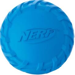 Nerf Dog Trax Tire Squeck Ball Gummiball mit Reifenprofil ø 6,4cm blau Hundespielzeug
