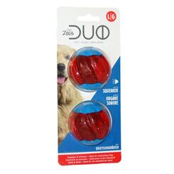 Zeus Duo Hundespielzeug Ball mit Quietschgeräusch klein Ø6,3cm  2 Stück