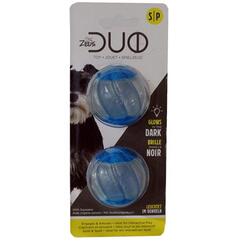 Zeus Duo Hundespielzeug Ball mit Glow und Quietschgeräusch klein Ø5cm  2 Stück