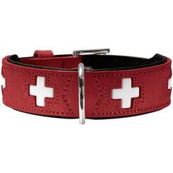 Hunter Hundehalsband Swiss M 55 rot/schwarz