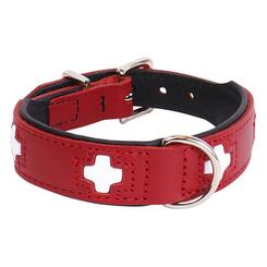 Hunter Hundehalsband Swiss M-L 60 rot/schwarz