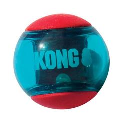 Kong Squeezz Action 3 Bälle M mit Squeaker aus TPR ø6cm