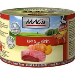 Macs Rind & Kürbis Dosennassfutter für Hunde 200g