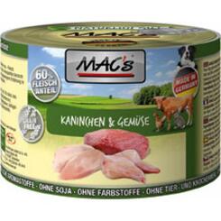 Macs Kaninchen & Gemüse Dosennassfutter für Hunde 200g