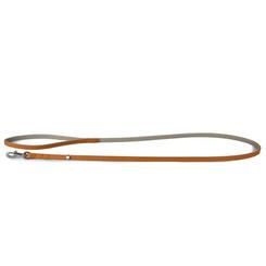 Das Lederband Hundeleine Amsterdam Orange / Grey 10mm x 130cm