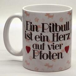 Power Gift Kaffeebecher mit Motiv Pitbull  9,5xØ8cm