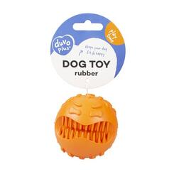 duvo plus Dog Toy Rubber Gesichtsball geniessen orange Ø 7 cm