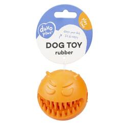 Duvo+ Dog Toy Rubber Gesichtsball wütend orange 7x7x7cm