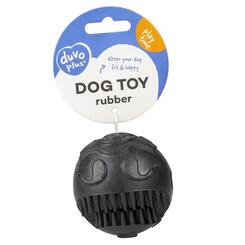 Duvo+ Dog Toy Rubber Gesichtsball traurig schwarz 7x7x7cm