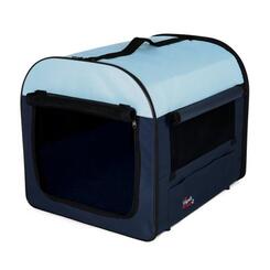 Trixie Mobile Kennel Transporttasche hellblau dunkelblau  40x40x55 cm