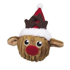 Nobby: Weihnachts-Plüschball mit Squeaker Rentier ca. 14cm