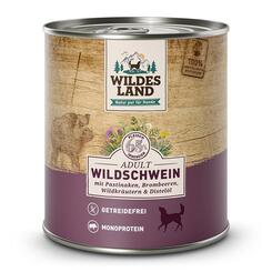 Wildes Land Adult Wildschwein mit Pastinaken Brombeeren Wildkräutern&Distelöl 800g 