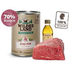 Wildes Land: 6, Rind Pur, Rindfleisch & Distelöl, 800 g