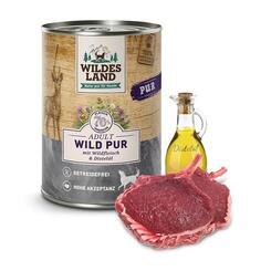 Wildes Land PUR Adult Wild Pur mit Wildfleisch & Distelöl 400g