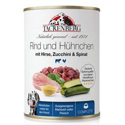 Tackenberg Rind mit Huhn Hirse Zucchini & Spinat 400g Dose
