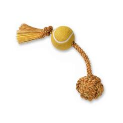Nobby Rope Toy Spielseil mit Tennisball gelb  45 cm