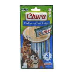 Inaba Churu Dog Snack Püree Huhn mit Thunfisch 4x14g