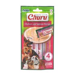 Inaba Churu Dog Snack Püree Huhn mit Lachs 4x14g
