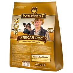 Wolfsblut African Dog Adult Wildvogel mit Süßkartoffel Trockenfutter  15kg