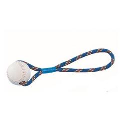 Nobby Vollgummi Ball mit Seil 8cm Hundespielzeug