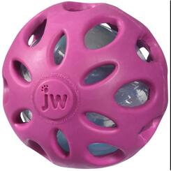 JWPet Crakle Heads Crakle Ball M lila 7cm Hundespielzeug