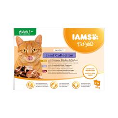 Iams Delights Land Collection in Sauce  12x85g 
