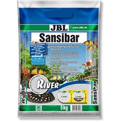 JBL: Sansibar River 5kg Heller, feiner Bodengrund mit schwarzen Steinchen für Aquarien