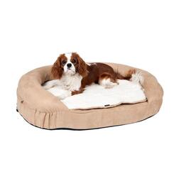 Orthopädisches Hundebett: Karlie Liegebett Ortho Bed oval beige  100x65x24cm