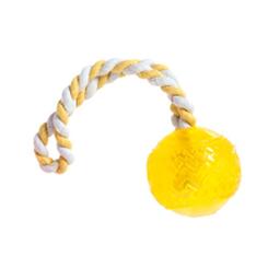 Karlie Flamingo: Hundespielzeug TPR Ball mit Seil blau ø 7 cm