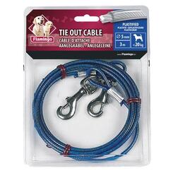 Flamingo Tie Out Cable Anlegeleine blau  bis 20kg