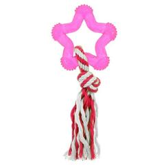 Karlie Flamingo good4fun Sternchen mit Seil pink ø 8 cm Thermo Plastic Rubber Material