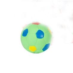 Karlie Hundespielzeug Latex Fußball grün mit farbigen Punkten ø7,5cm