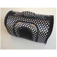 Nuber Katzentransporttasche Travelbag Barcelona gepunktet/ schwarz/weiß 47x36x33cm