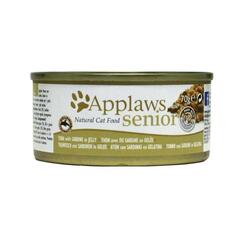Applaws senior Natural Cat Food, Thunfisch mit Sardinen in Gelee, Katzennassfutter 70g